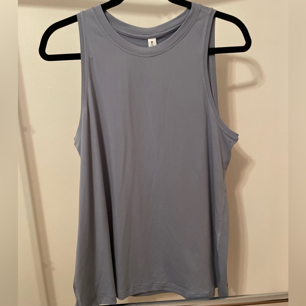 Athleta Gray-blue Sleeveless Relaxed Tank Top